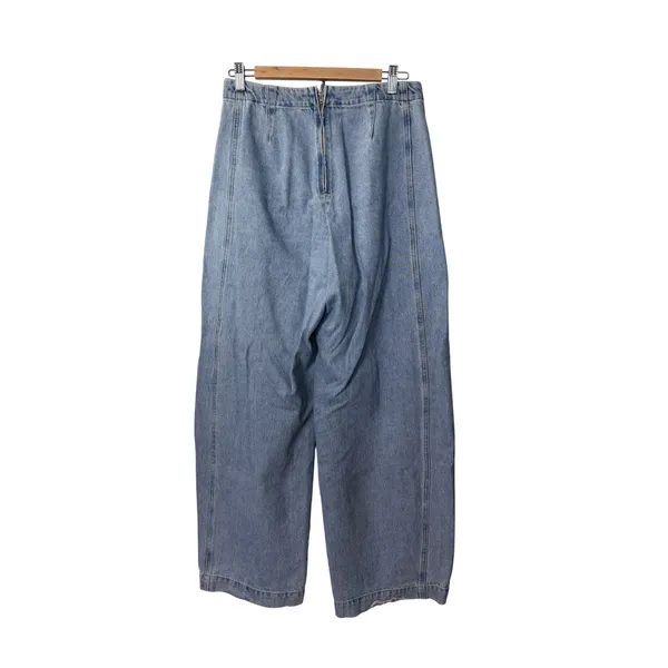 Rachel Comey Tany Pant Blue Light Wash High Waist Barrel Wide Leg Denim Jeans 6 - Image 5