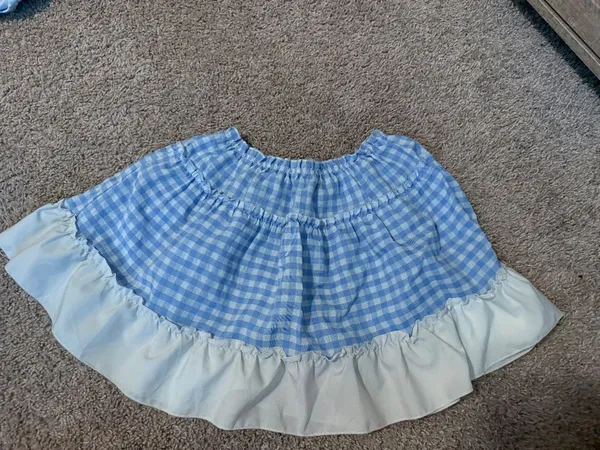blue and white gingham skirt  - Image 3