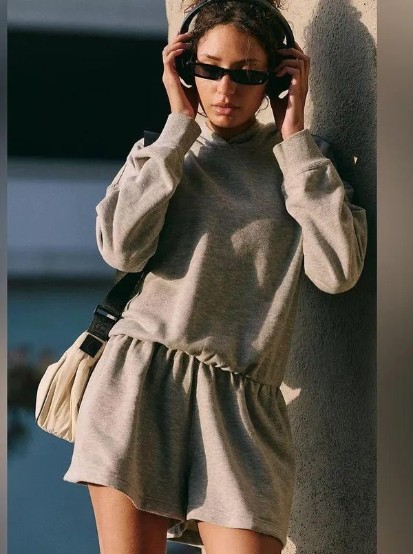 NWT FP Movement Such A Flirt Romper in Heather Grey $98 Retail - Image 4