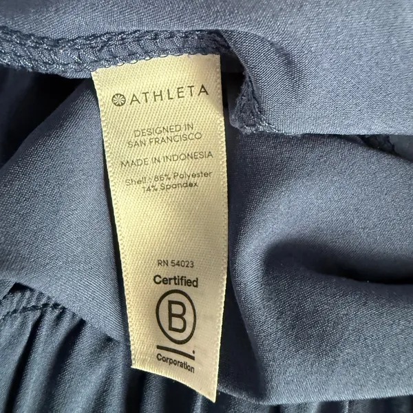 Athleta Skyline Paper Bag High Waisted Blue‎ Pants Size 4 - Image 8