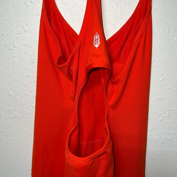 FP‎ Movement by Free People Red/Orange Lets Bounce One Piece Racerback Jumpsuit - Image 4