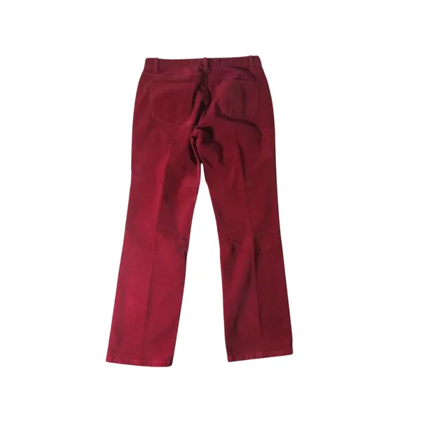 Talbots‎ Heritage Corduroy Pants 12P Red Straight Leg Classic Preppy Holiday - Image 2