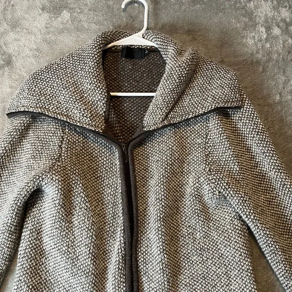 Mary Firenze Wool Blend Thick Jacket Size‎ Large Gray & White - Image 4