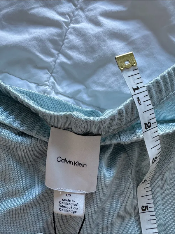 Calvin Klein light cloud blue lounge wear luxury relaxed wide pants large NWT - Image 6