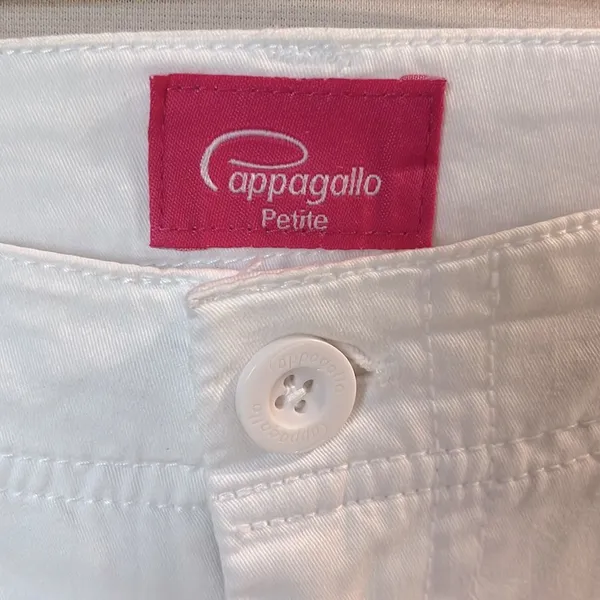 Pappagallo White Capris Crop Pants Womens 4P Cargo - Image 7