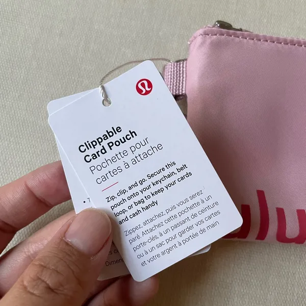 Lululemon Clippable Card Pouch - Pink Haze - Image 4