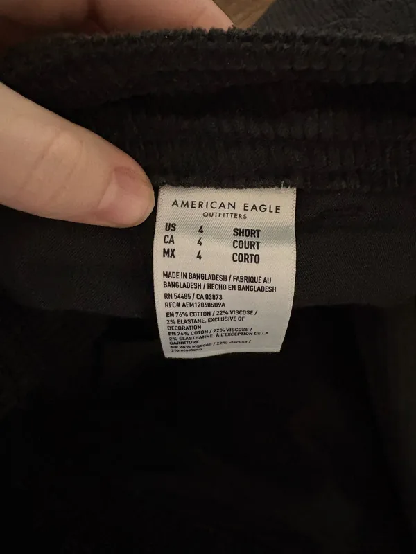 American Eagle Short Black Pants Cargo 12 - Image 3