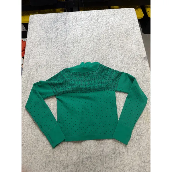 DSG Momentum Seamless 1/4 Zip Womens XS Melted Emerald Fair‎ Isle Pullover NEW - Image 3