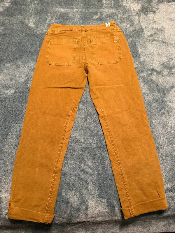 Altar'd State Mica Denim High Rise‎ Utility Straight Leg Cargo Pants 25 Mustard - Image 5