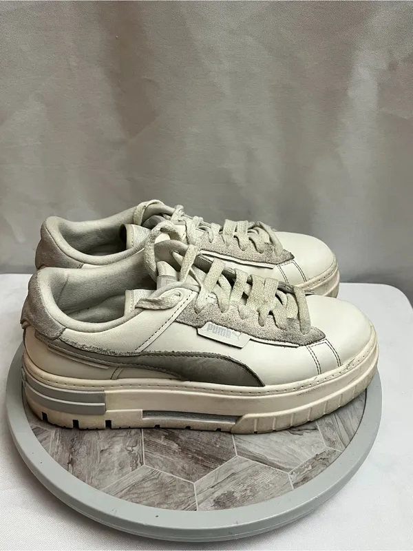 Puma Mayze Crashed Self Love Women’s Platform Sneakers White Gray Size 9 - Image 2