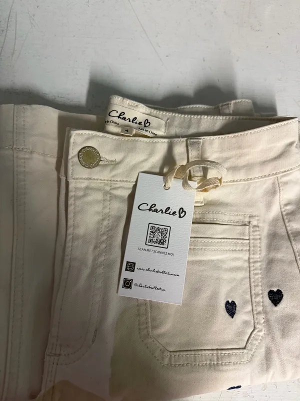 Heart Pants Tan Size 4 - Image 6