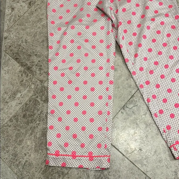 Victoria’s Secret Polka Dot satin Pajama Pants Pink Dots Large - Image 9
