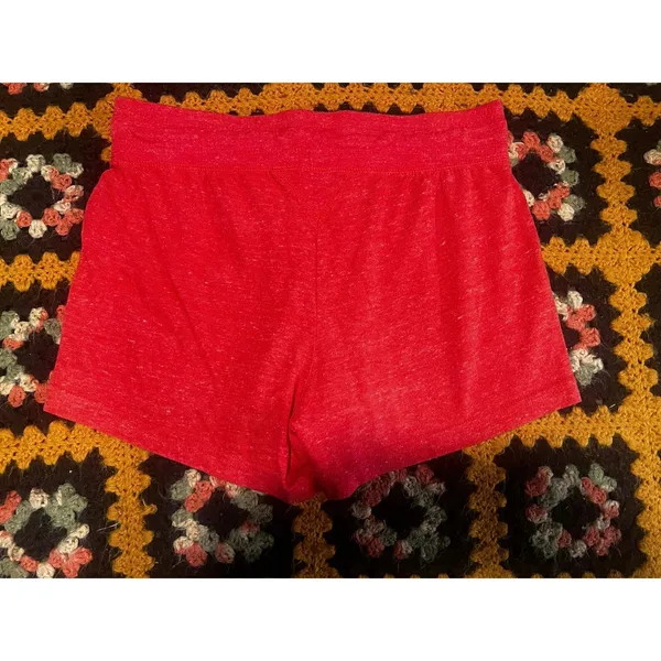 Nike Just Do It Red Heather Lounge Shorts Women’s Medium Drawstring Pocket - Image 3