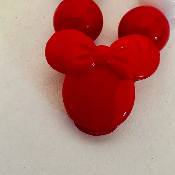 Disney red and white beaded mini mouse bow necklace - Image 6