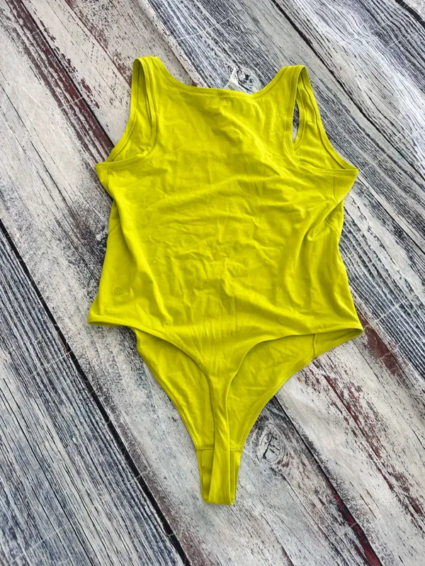 Lululemon Wundermost Ultra-Soft Nulu Square-Neck Sleeveless Bodysuit Lichen Lime - Image 3