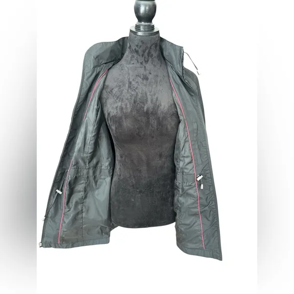 d.e.t.a.i.l.s INTL Black Hooded‎ Rain Jacket Water Resistant Mesh Utility M - Image 10