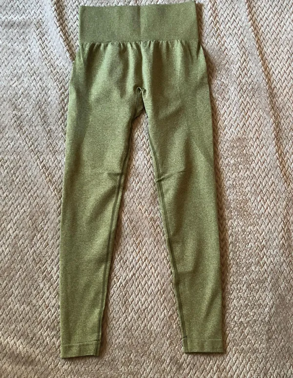 Olive Seamless Contour Leggings Green Size XS - Image 2