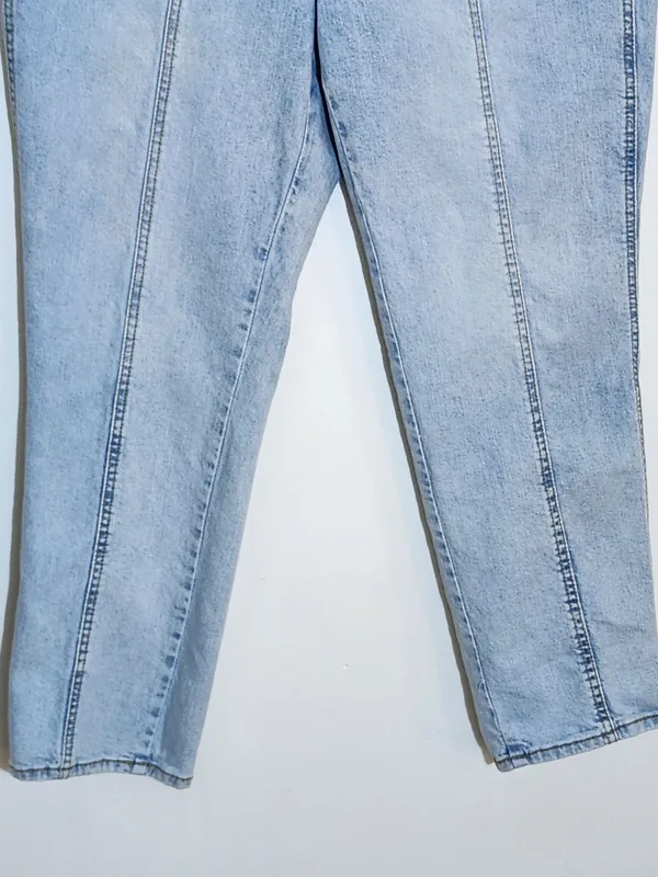 Universal Thread Light Wash High Rise Slim Straight Ankle Jeans Size 12 Flaw - Image 3
