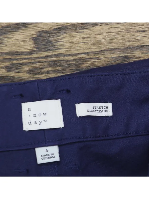 A New Day Womens High-Rise Tapered Ankle Chino Pants 93014779 Navy Blue 4 - Image 3