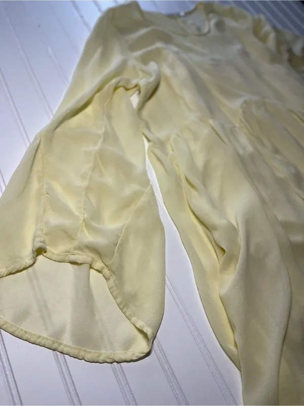 Anthropologie LACAUSA‎ Butter Yellow Sunday Seashell Babydoll Tunic Dress - Image 6