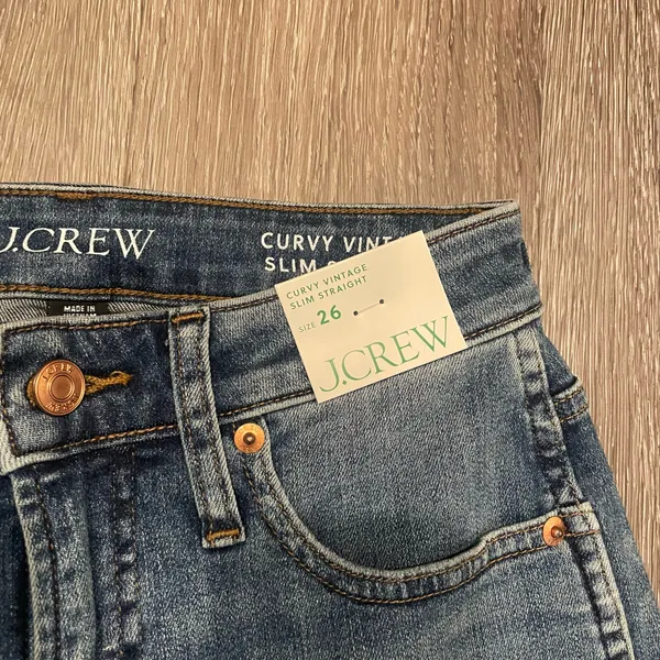 J. Crew Curvy Vintage Slim Straight Jeans size 26 NWT PLEASE READ DESCRIPTION - Image 3
