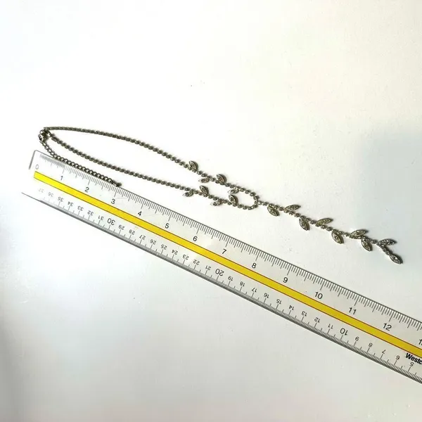Rhinestone lariat vintage necklace - Image 7