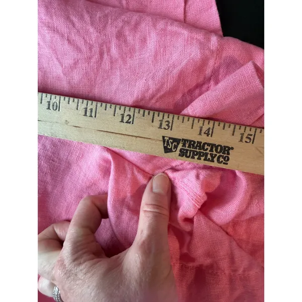 Athleta Womens XL Retreat Linen Shorts Pink Elastic Waist Drawstring Casual - Image 8