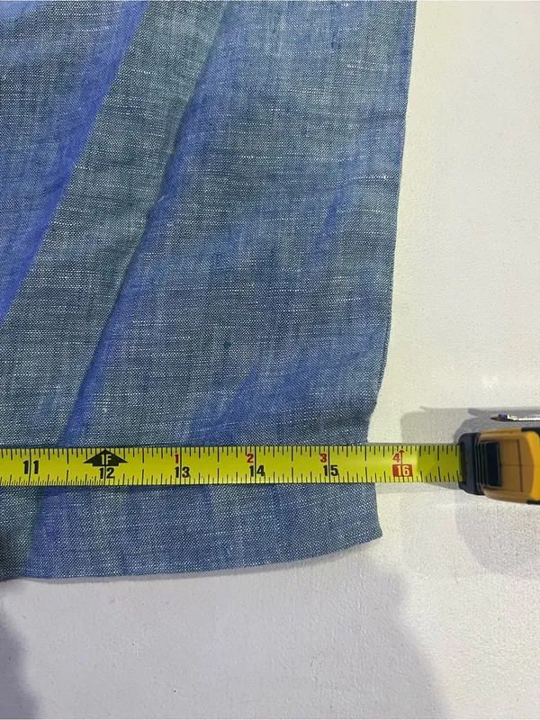 LOFT High-Waisted Blue Linen-Blend Pleated 16 - Image 6