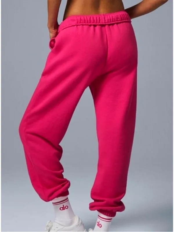 Alo Accolade Sweatpants Pink Summer Crush Hot High-Rise Waist Sweats Joggers S - Image 5