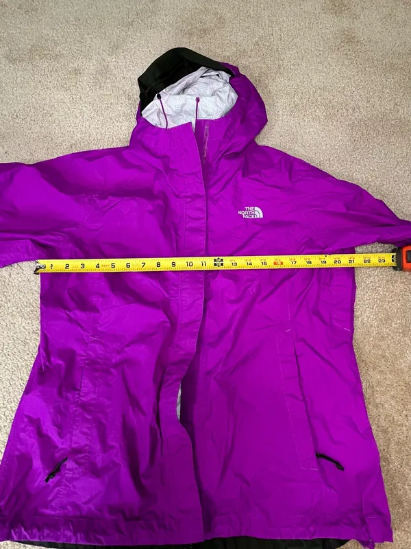 The North Face Womens Venture Rain Jacket Size Large L Purple Waterproof Windbreaker - Image 7