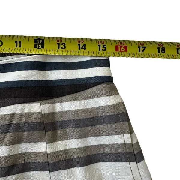 Banana Republic Multicolor Linen Pleated Striped Skirt Women Petite 10P | 67-27 - Image 7