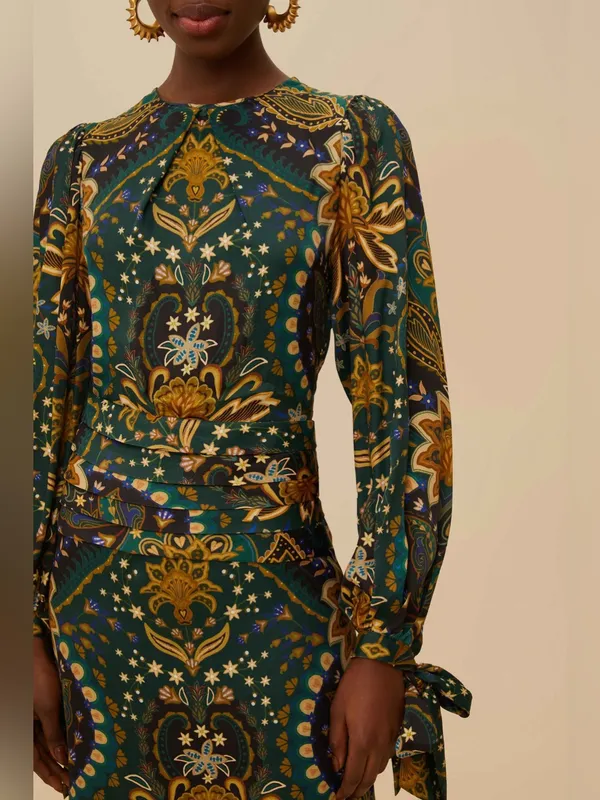 Farm Rio Black Jaipur Maxi Dress - Image 2