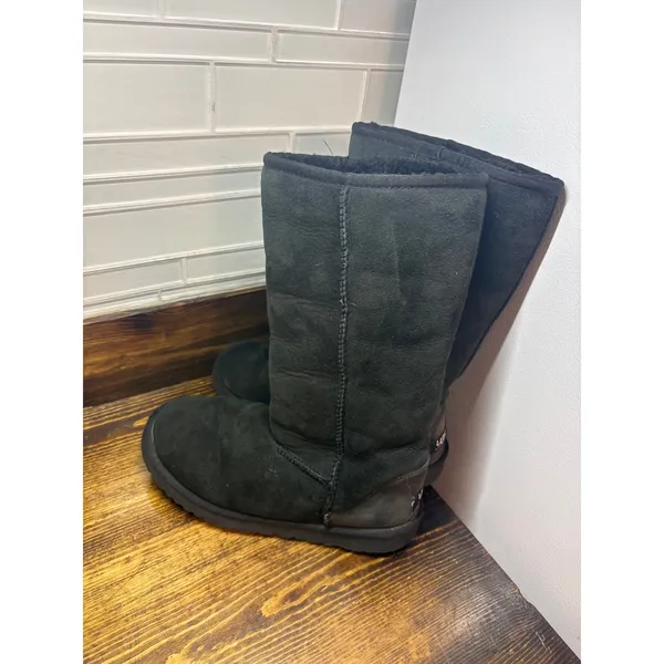 UGG Black Tall Boots Size 7‎ - Image 2