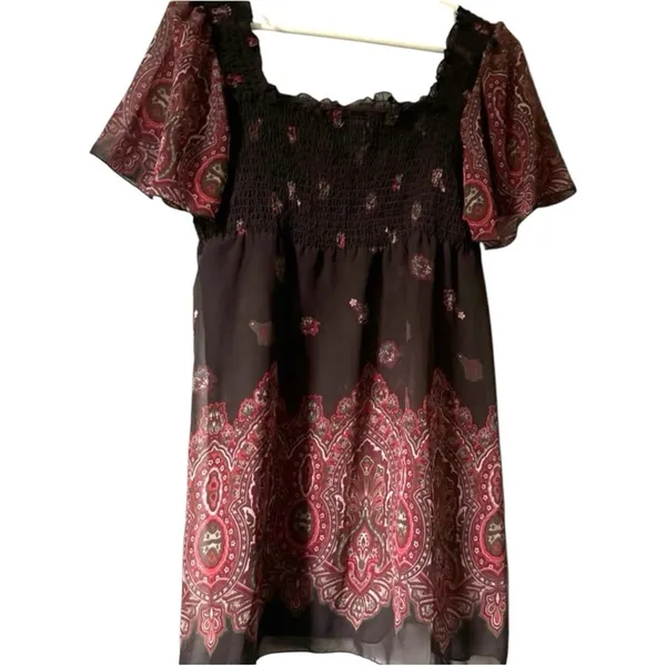 Maurices Women’s Boho Style Baby Doll Blouse S L - Image 3