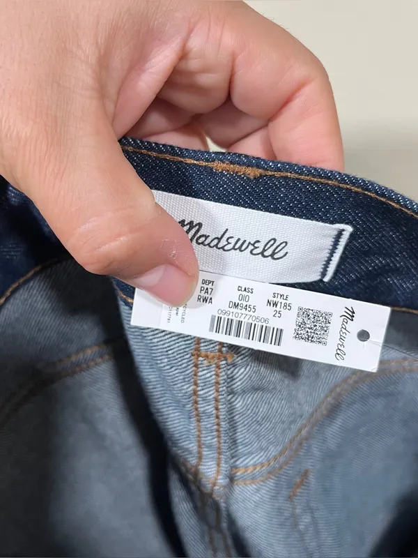 NWT Madewell The Vintage Flare Jean size 25 denim blue dark high rise - Image 11