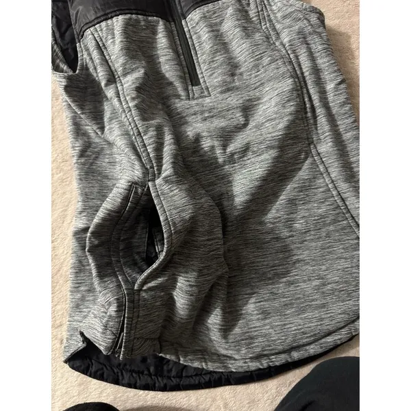 The North Face Women's 1/4 Zip Up Pseudio Vest Gray Black Size Small‎ - Image 3