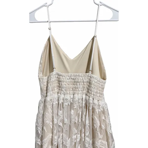 Baltic Born‎ Cozette Lace Gown White Nude Maxi Wedding Romantic Women's Size L - Image 4