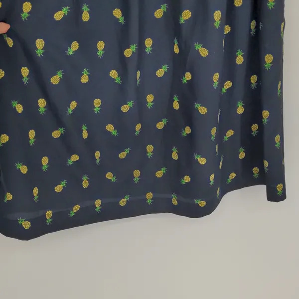 J. Crew Women's Size 6‎ Navy Pineapple Dress Fully Lined Rear Zip Pockets Lined - Image 6