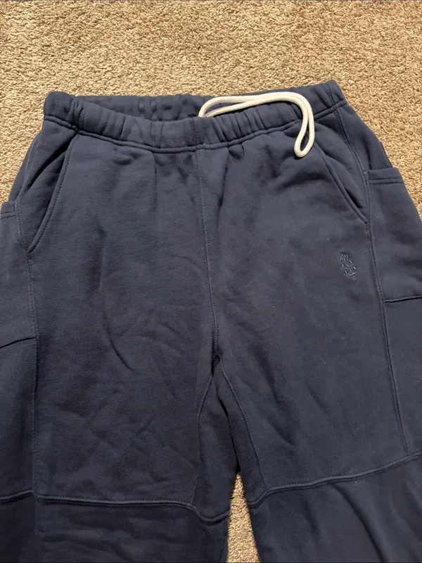 FP Movement Navy Top Score Cotton SweatPants Wideleg Barrel Large - Image 5