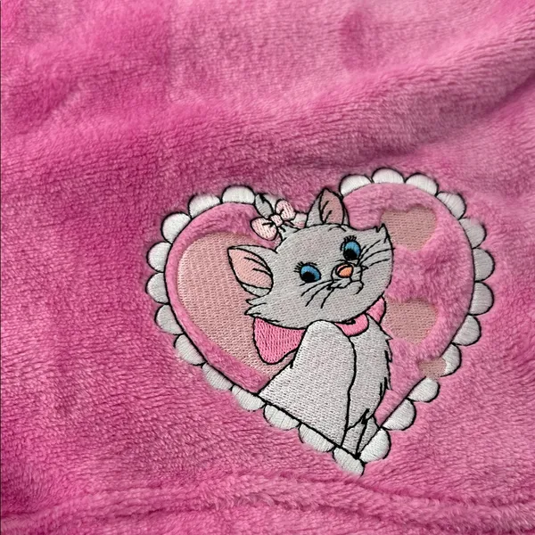 Disney Pink Fleece Shorts with Heart Cat Design - Image 16