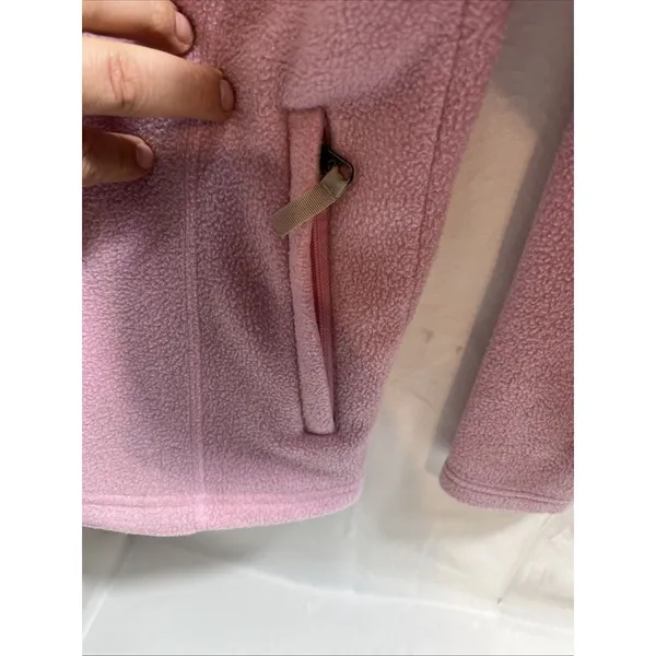 Jansport Pink Fleece Zippered Sweatshirt Jacket Women's Large Pockets - Image 15
