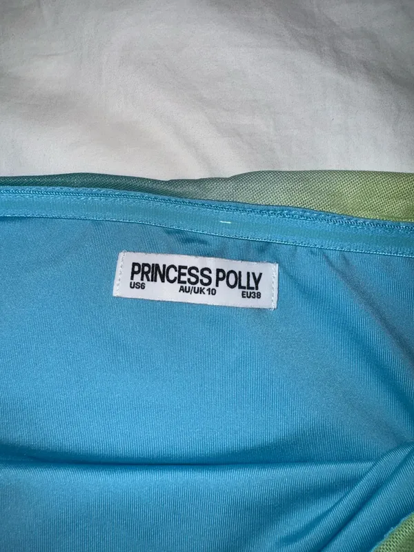 Princess Polly Blue and Green Stripped Maxi Skirt Set - Image 5