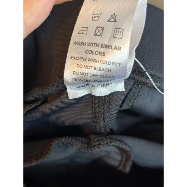 IUGA Black Wide Leg Dress Pants High Waisted Trousers Large NWT office - Image 3