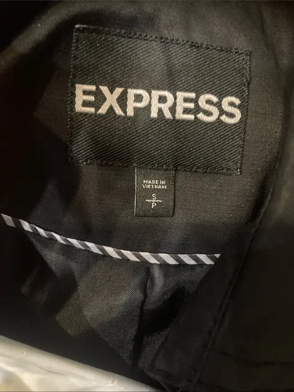Express Black Military-Style Field Jacket - Image 3