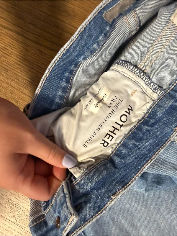 Mother The Hustler Ankle Fray Denim Jeans Size 28 - Image 9