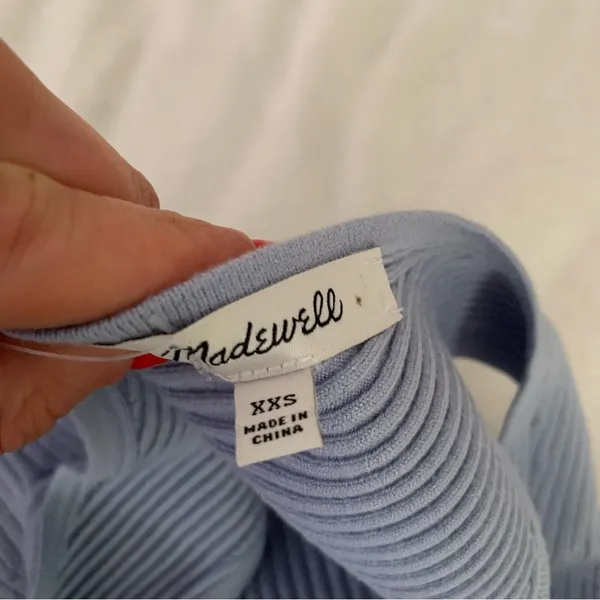 Madewell Blue ribbed sweater tank - Image 3