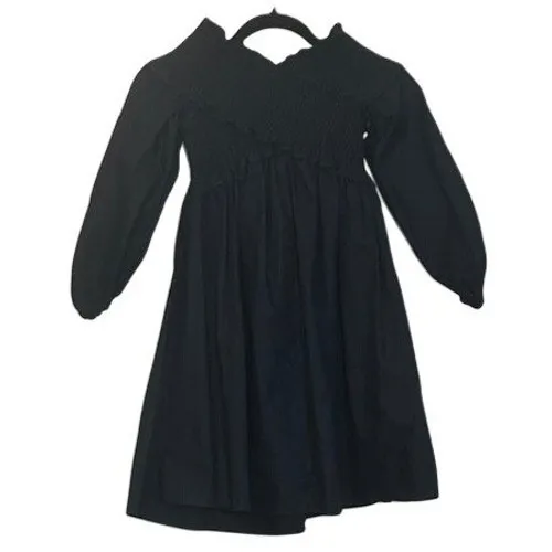 Zara Basic Black Mini Dress Sz S Smocked‎ Off-the-Shoulder Cotton Ruffle Goth - Image 9