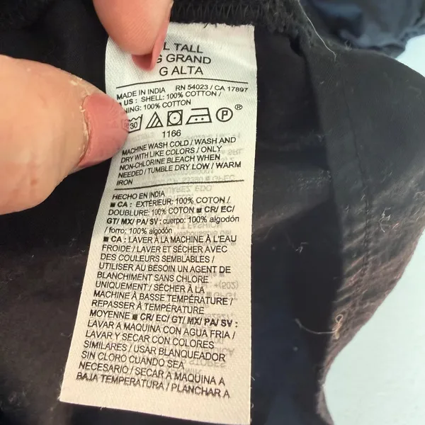 Old Navy‎ Black Cotton Poplin Puff Sleeve Smocked Empire Waist Midi Dress L Tall - Image 5