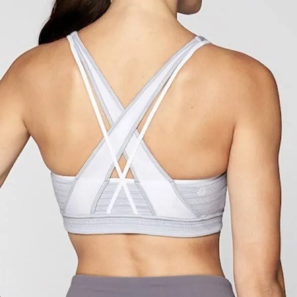 Athleta Women's Size M‎ Jacquard Transcendence Bra Slate Grey - Image 2