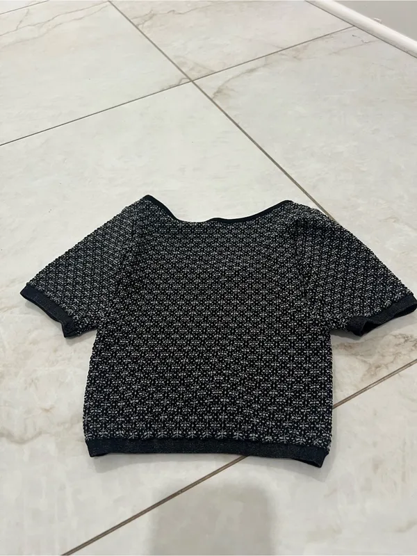 NEW Intimately Free People Black Short Sleeve Shirt Size XS/S - Image 4